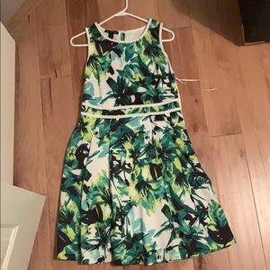 Mid-length two inch sleeve dress